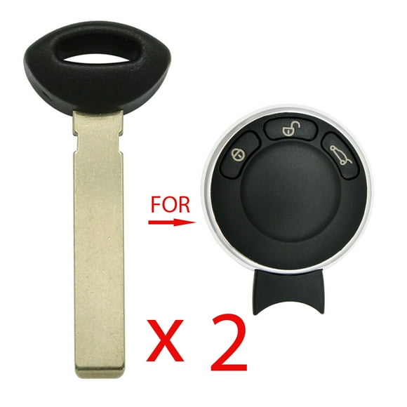 2 Pack Remote Control Smart Key Fob Case Shell 3B Compatible with Mini Cooper 2 Pack Remote Control Smart Key Fob Case Shell 3B Compatible with Mini Cooper